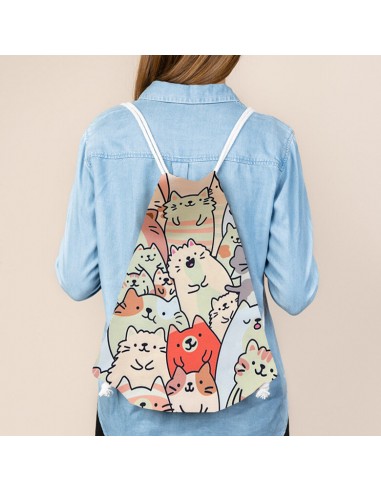 MOCHILA GATO CINCHAS / CUERDAS VERDE...