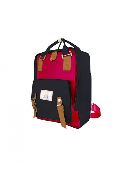 MOCHILA GIRL GRANDE SSK TRAVEL AZUL MARINO /ROJO 40X25X12 of MOCHILA GIRL MEDIANA SSK TRAVEL VERDE/BERENJENA