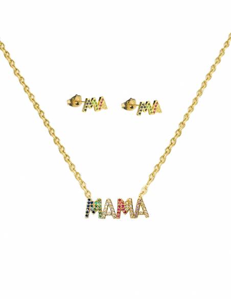 SSK STYLE MAMA NECKLACE+EARRINGS