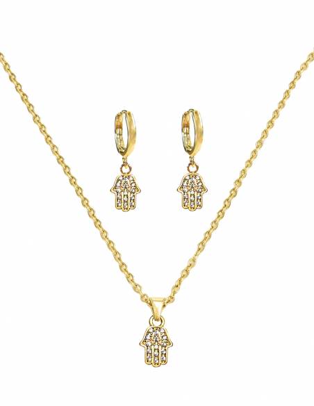 COLLAR + PENDIENTES SSK STYLE DORADOS RING of COLLAR + PENDIENTES SSK STYLE MAMA