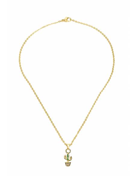COLLAR + PENDIENTES SSK STYLE DORADOS CACTUS