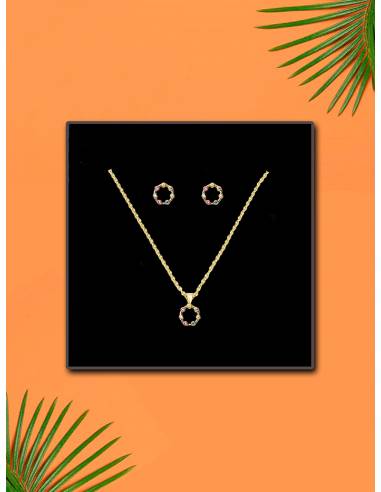 COLLAR + PENDIENTES SSK STYLE DORADOS...
