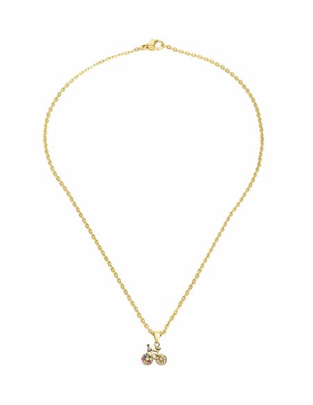 SSK STYLE GOLDEN BICYCLE NECKLACE+EARRINGS