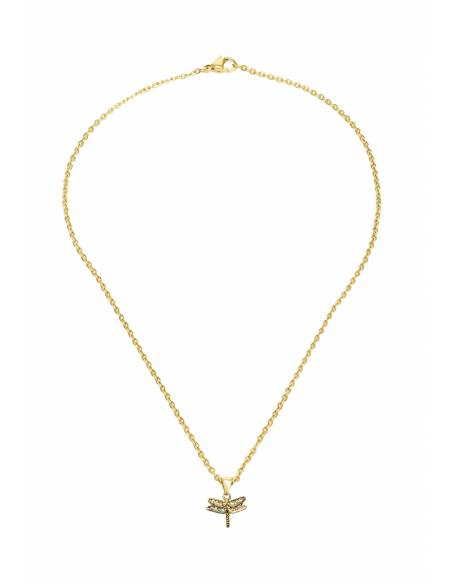 SSK STYLE GOLDEN DRAGON FLY NECKLACE+EARRINGS