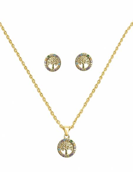 SSK STYLE TREE NECKLACE+EARRINGS