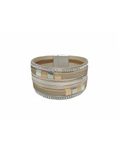 PULSERA DOBLE PIEL BEIGE...