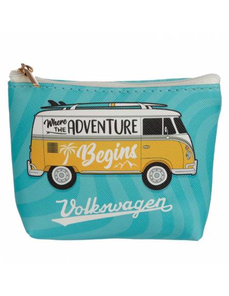 Monedero con Cremallera Caravana Volkswagen Verde PUR103