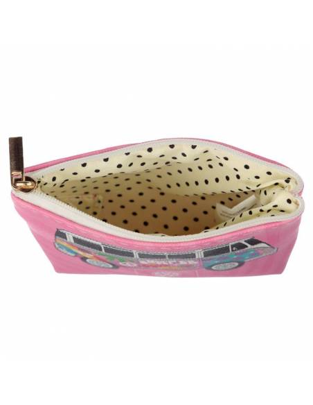 Bolsa Volkswagen Rosa Caravan com Zíper PUR103
