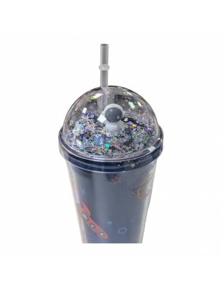 Vaso Astronauta con pajita 450ML
