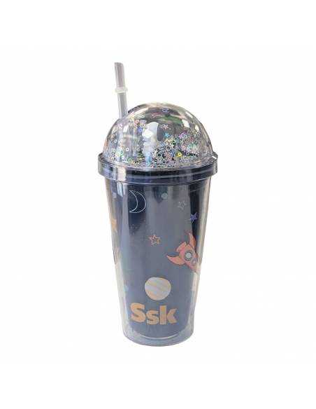 Vaso Astronauta con pajita 450ML