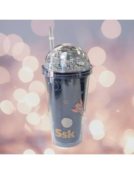 Vaso Astronauta con pajita 450ML