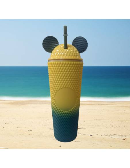 Vaso Orejas con pajita 720ML (Amarillo y Verde)