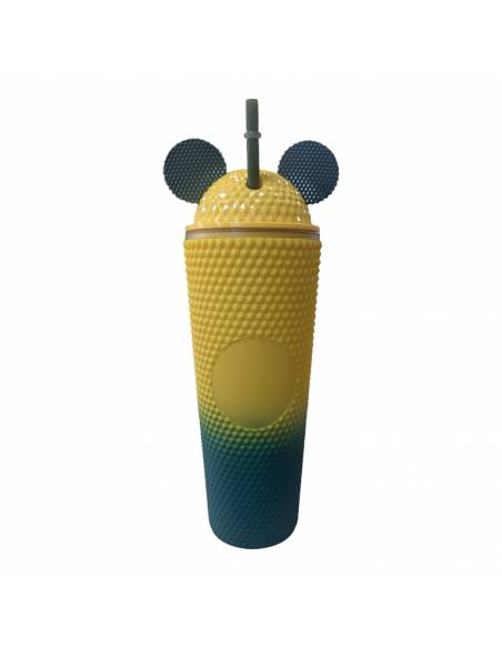 Vaso Orejas con pajita 720ML (Amarillo y Verde)