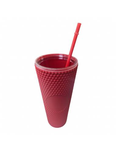 Vaso Orejas con pajita 720ML (Rojo y...