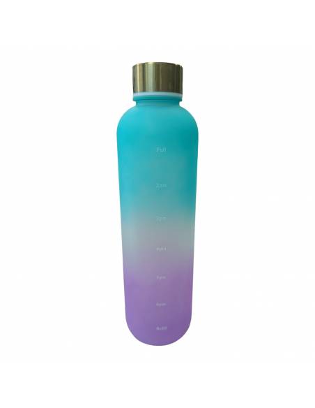 Botella tapón 1 litro color duo (Verde y morado)