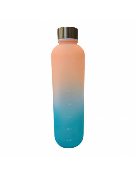 Botella tapón 1 litro color duo (Naranja y Rosa)
