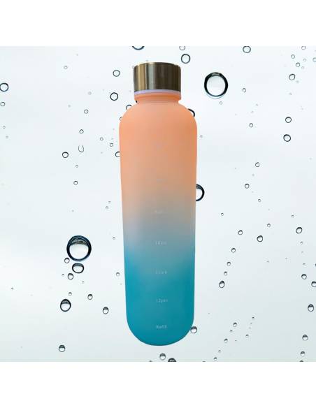Botella tapón 1 litro color duo (Naranja y Rosa)