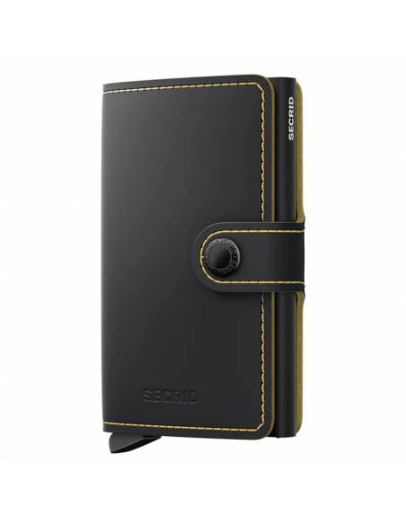 SECRID Cartera Miniwallet Matte Black & Ochre