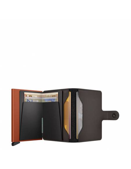 SECRID Miniwallet Matte Truffle & Orange