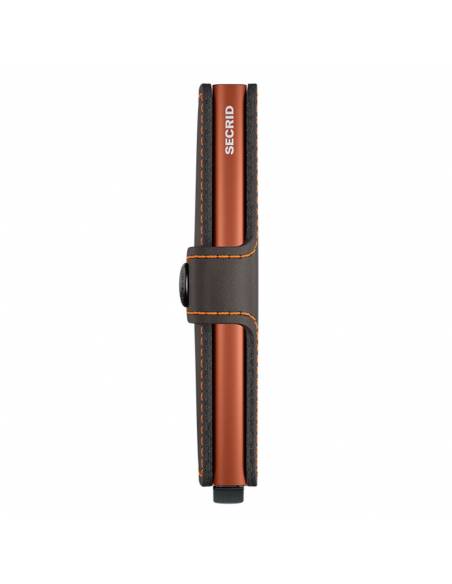 SECRID Miniwallet Matte Truffle & Orange