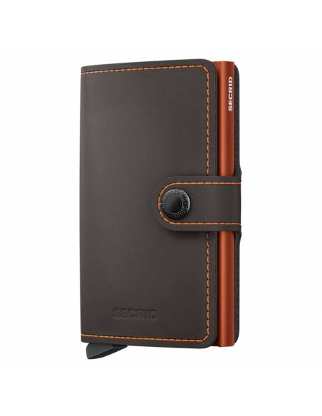 SECRID Miniwallet Matte Truffle & Orange