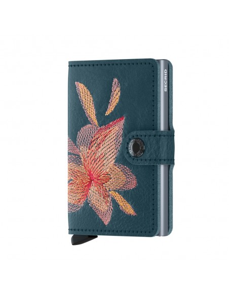 SECRID Cartera Miniwallet Stitch Magnolia Petrolio
