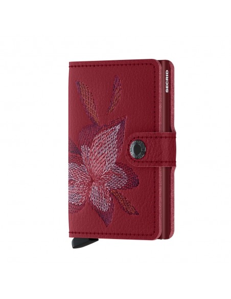 SECRID Cartera Miniwallet Stitch Magnolia Rosso