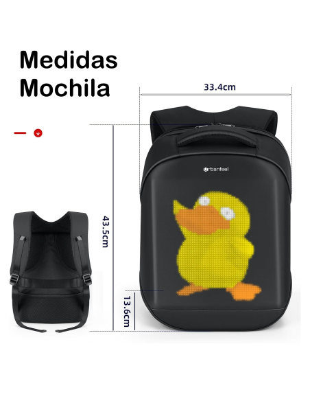 Mochila Urbanfeel Led | Himari Rosa