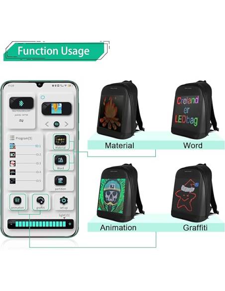 Mochila Urbanfeel Led | Haruto Negra