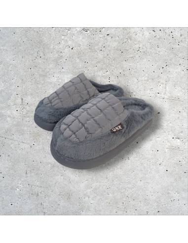 Quilted house slippers | Grey Color