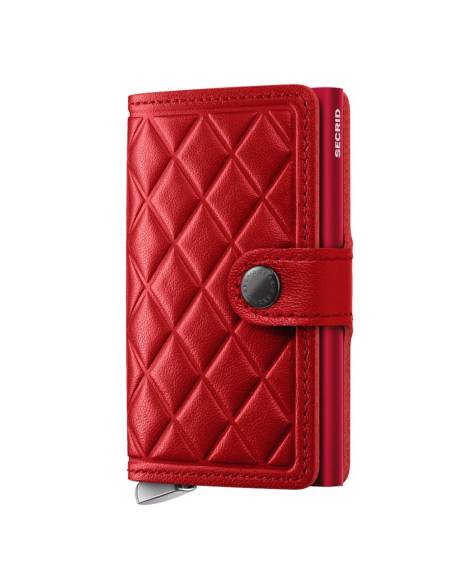 SECRID Cartera Premium Miniwallet Emboss Diamond Red