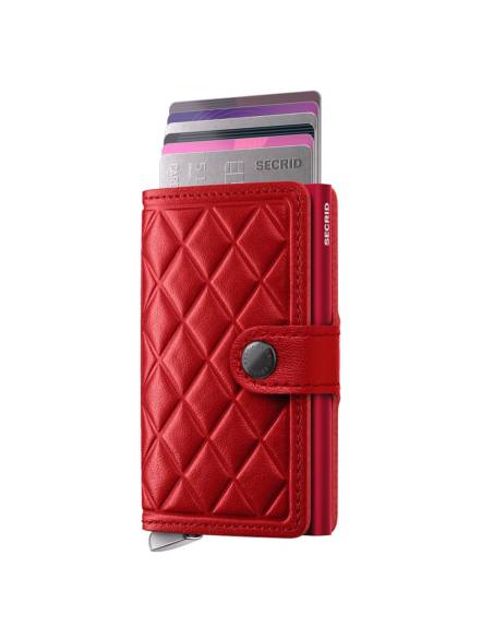 SECRID Cartera Premium Miniwallet Emboss Diamond Red