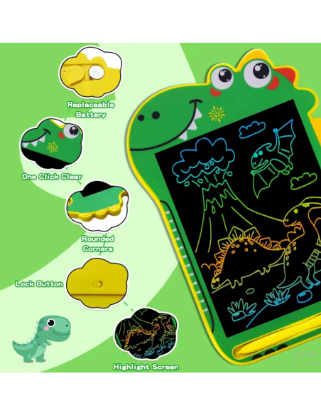 PIZARRA MÁGICA INFANTIL DINO AZUL
