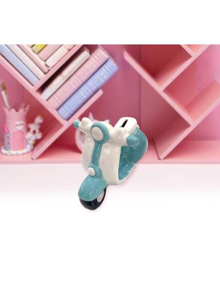 HUCHA VESPA BLANCA / AZUL