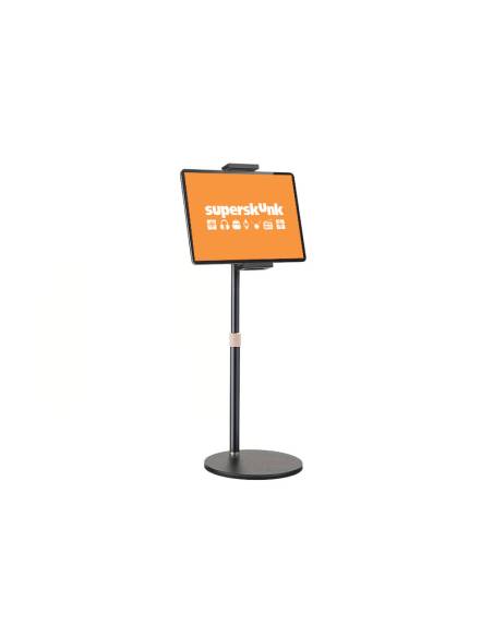 SOPORTE MOVIL SOBREMESA ALARGABLE NEGRO