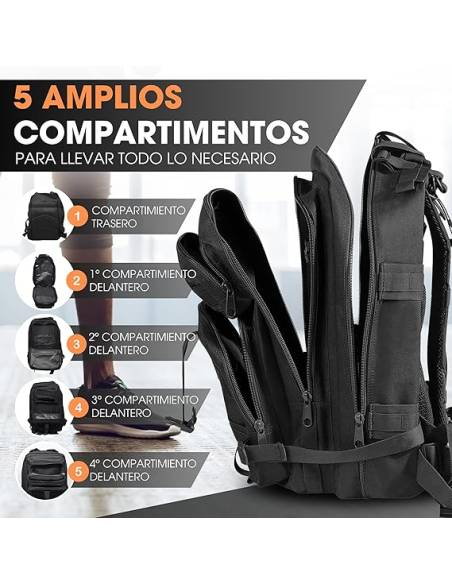 MOCHILA MARINE PEQ. U.FEEL NEGRA 27X45