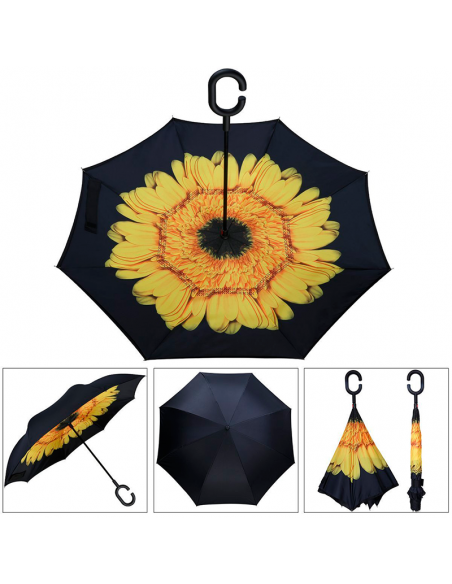 UMBRELLA INVERTED YELLOW FLOWER