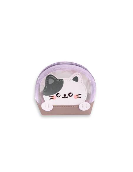 MONEDERO MORADO GATO FELIZ