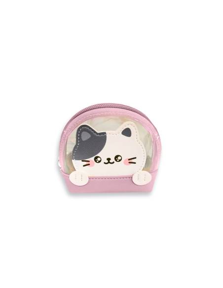 MONEDERO ROSA GATO FELIZ