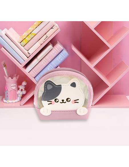 MONEDERO ROSA GATO FELIZ
