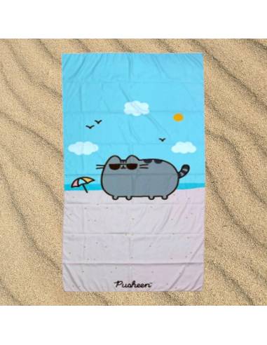 Toalla Playa microfibra Gato Pusheen
