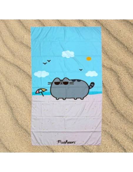 Toalla Playa microfibra Gato Pusheen