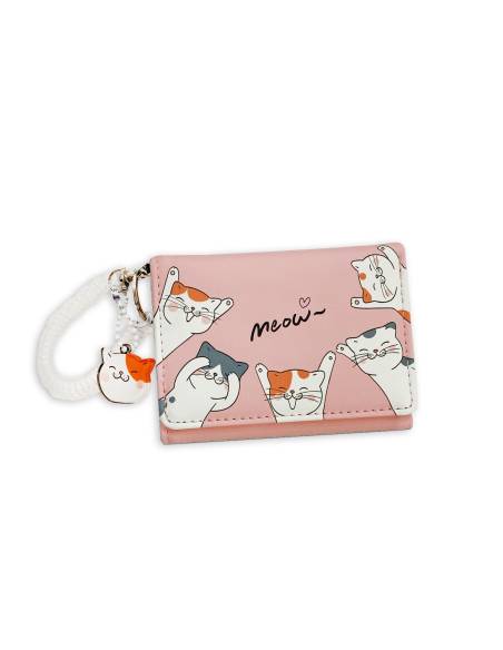 Monedero SSK Travel Rosa Gatitos Felices