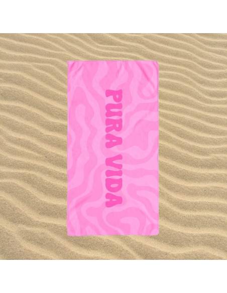 Toalha de praia em microfibra "Pura Vida" 90 x 170 cm | 2 Cores