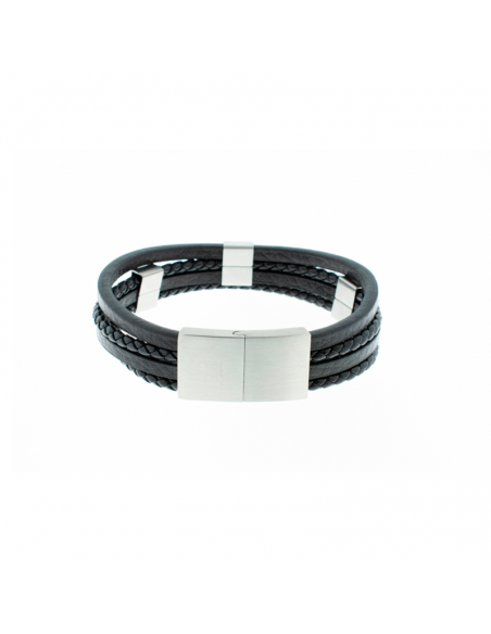 URBAN BRACELET SILVER BLACK CLIP
