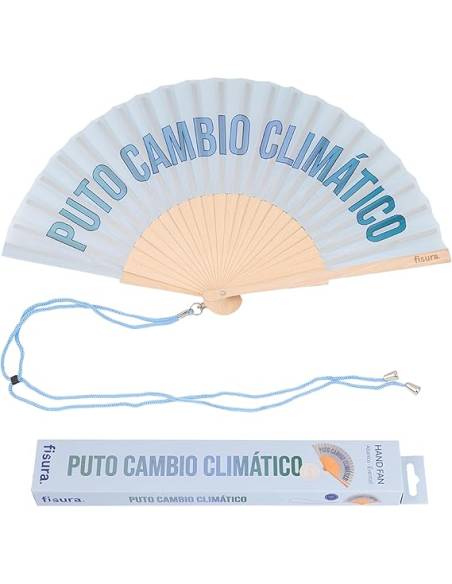 copy of "I DON'T SWEAT, I SHINE" fan. Modern and funny wooden fan. Pink fan. Fan with hanging fan. 42.5 x 23 cm.