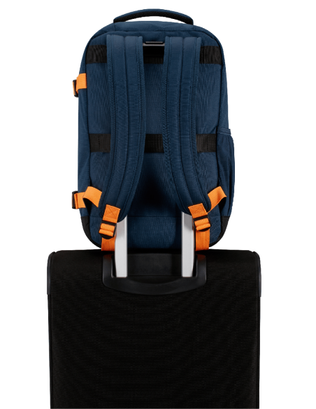 Mochila American Tourister Take2cabin casual | Color Azul Marino/Naraja