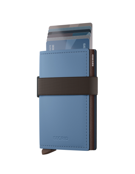 Secrid cartera bandwallet matte steel blue-brown