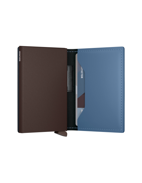 Secrid cartera bandwallet matte steel blue-brown