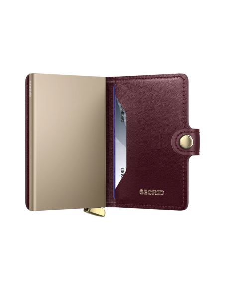 Secrid Cartera Premium Miniwallet Emboss Diamond Bordeaux+
